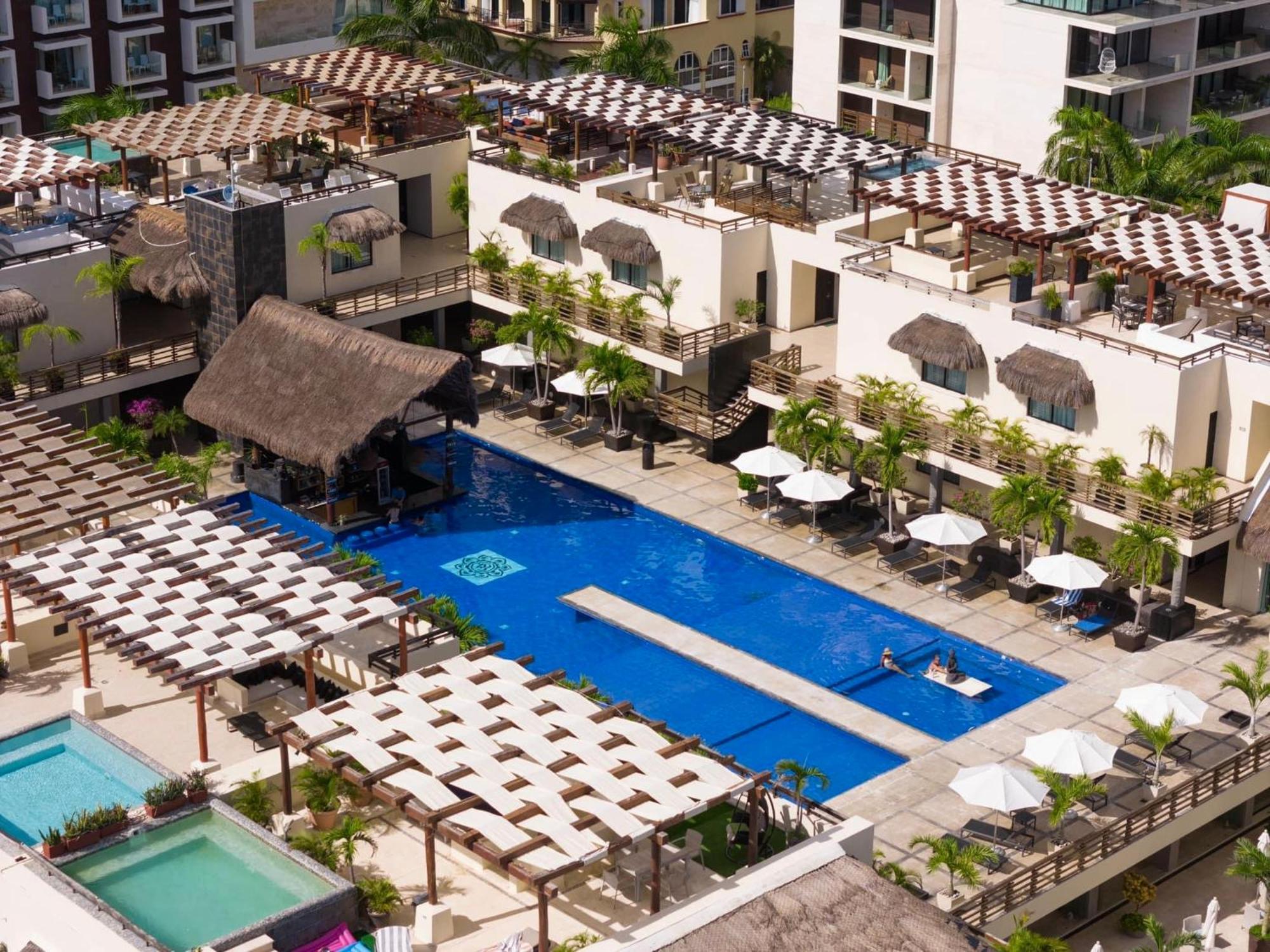 신데 델 카르멘 Departamento En Aldea Thai Con Terraza, Vista Al Mar Y Alberca Privada, Para 8 Personas 아파트 외부 사진